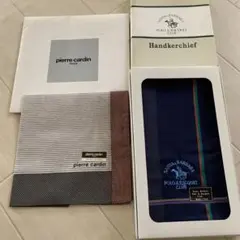 #ピエールカルダン他メンズハンカチ2枚セット
