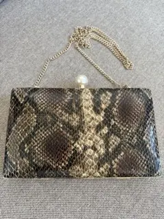 H&M パイソン 蛇柄 パーティーバッグ