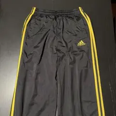 80s〜90s adidas トラックパンツ　ブラック　イエロー