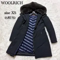 【美品】ウールリッチ ボウブリッジ ダウンコート XS ネイビー フード ファー