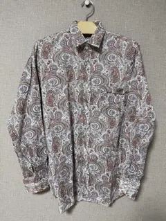 イングランド製 liberty コットンシャツ ペイズリー 総柄のサムネイル