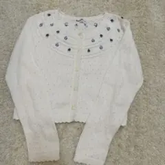 美品　ファミリア　カーディガン　刺繍