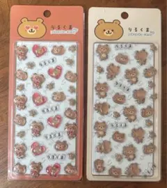 りるくまぷくぷくキャンディシール　2枚セット