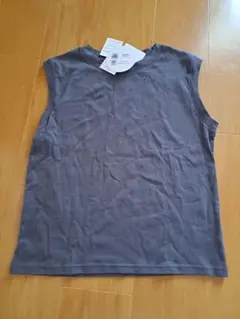 【新品未使用】接触冷感 UVカット ノースリーブトップス グレー　Lサイズ