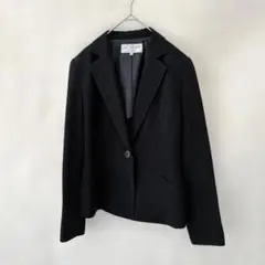 22 OCTOBRE テーラードジャケット L（11号） 日本製 黒 ブレザー風
