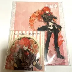 原神　ディルック缶バッジアクリルスタンドセット