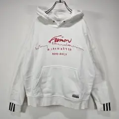 adidas　R.Y.V　フーディー　パーカー　M　ビッグロゴ　刺繍　古着コーデ