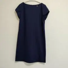 ユニクロ ネイビー ポンチワンピース Sサイズ