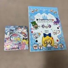 レア 希少 ディズニー アリス ミニメモレター フレークシール 付き 平成レトロ