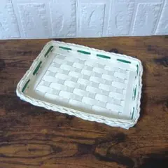 小物トレイ　ハンドメイド　クラフトバンド 紙バンド　収納