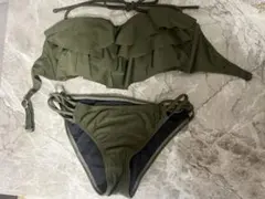 カーキ ビキニ 上下セット LL