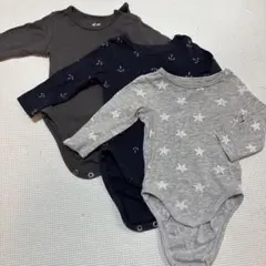 ロンパース3枚セット 星柄 アンカー柄