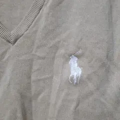 【美品】ラルフローレン ポロゴルフ ベスト ベージュ XL ミドルポニー