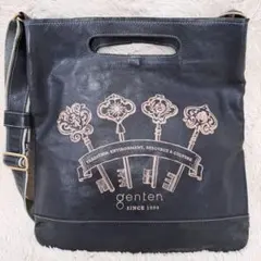 希少 genten 15周年記念 4つの鍵 レザー 2WAY ショルダーバッグ - メルカリ