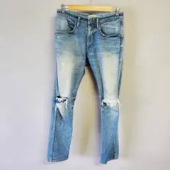 ノンネイティブ デニムパンツ ジーンズ ダメージ加工 1 クラッシュ スキニー