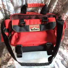 Marlboro ボディバッグ ウエストポーチ レッド - メルカリ