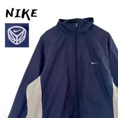 vintage NIKE ナイキ ナイロンジャケット 古着 ネイビー スウッシュ