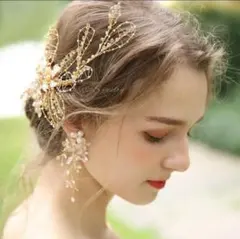 小枝❀お花ロングイヤリング/ピアス結婚式ウェディング成人式発表会パーティー