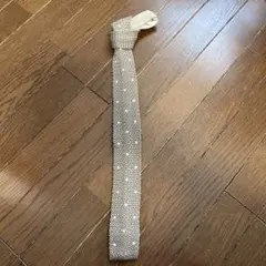 Aquascutum アクアスキュータム シルク ニット タイ ゴールド系