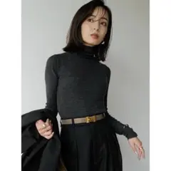 anuans ウールフィットリブタートルプルオーバー （GREY）