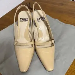 シャルルジョルダン　CJBIS ヒール　ベージュ　22.5cmのサムネイル
