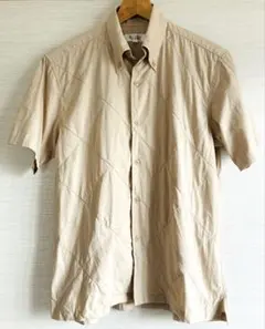 a.v.v 半袖シャツ ボタンダウン　ベージュ　M