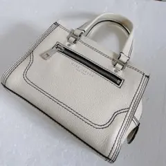極美品 MARC JACOBS ミニ クルーザー ハンドバッグ 白 レザー