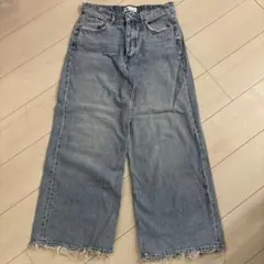 ZARA ライトブルー ワイドレッグデニム