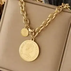 高貴✨18kgpゴールドネックレス ラグジュアリー 煌びやか マリア 聖母 極美