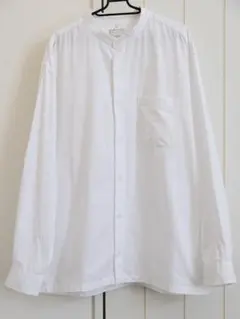 無印良品 洗いざらしオックススタンドカラー長袖シャツ XL WHITE
