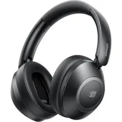 ワイヤレスヘッドホン 黒 ANCノイズキャンセリング 長時間再生 軽量のサムネイル