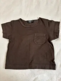 [COMME CA ISM ]ブラウン Tシャツ 80cm