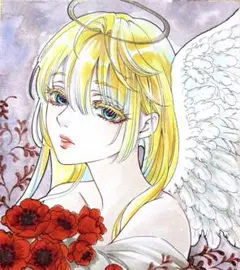 イラスト【春を告げる・朱】 オリジナル ✦コピック