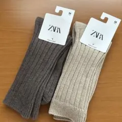 新品未使用　ザラ　ZARA 靴下　ソックス　シンプル　おしゃれ　2足　セット