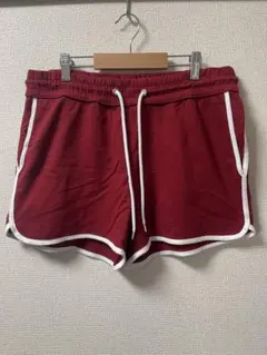 H&M パイピングショートパンツ(ボルドー)