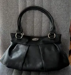 ウンガロ U by ungaro トートバッグ 肩掛け　黒 レザー