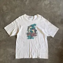 90s USA製 クレイジーシャツ ヴィンテージ Tシャツ 白 シングルステッチのサムネイル