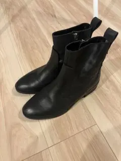 ZARA TRF サイドゴアブーツ ブラック　本革
