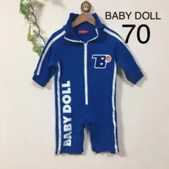 BABY DOLL ロンパース ラインジャージ　70
