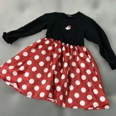 ミニーマウス ドット柄 ワンピース　120