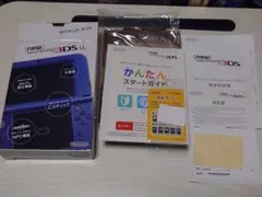 本体無し　new Nintendo 3DS LL メタリックブルー用　箱　取説他