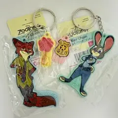 ディズニー ズートピア キーホルダー ニック＆ジュディ 2種