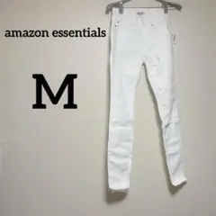 amazon essentials ホワイト スキニーパンツ　M ボトムス