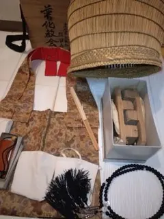 虚無僧セット　天蓋笠　袈裟　偈箱　手甲　禅宗　行脚修行衣装　舞踊　大衆演劇　着物 虚無僧セット 天蓋笠 袈裟 偈箱 手甲 禅宗 行脚修行衣装 舞踊