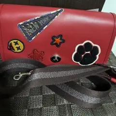 Coachレッドショルダーバッグ　 タグつき新品同様　未使用