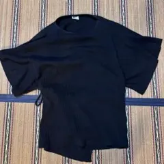 BASERANGE ベースレンジ　Shaw Tee リブTシャツブラックのサムネイル