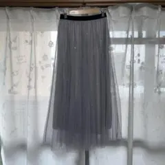 【natural couture】 ロングチュールラメスカート、 （新品未使用）