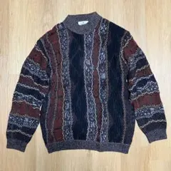 ARAMIS AOUDIMA ストライプ模様の厚手ニットセーター L 日本製