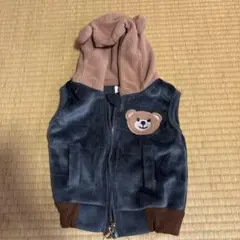 フリースベスト　フード付き
