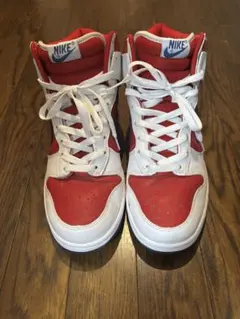 ⭐️NIKE ダンク ハイカットスニーカー レッド/ホワイト サイズ US9 